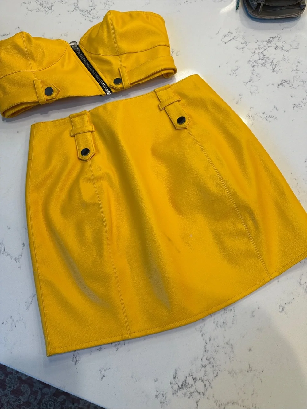 For Love and Lemons Yellow Jaw Breaker Skirt and Matching Top size XS - Picture 3 of 9